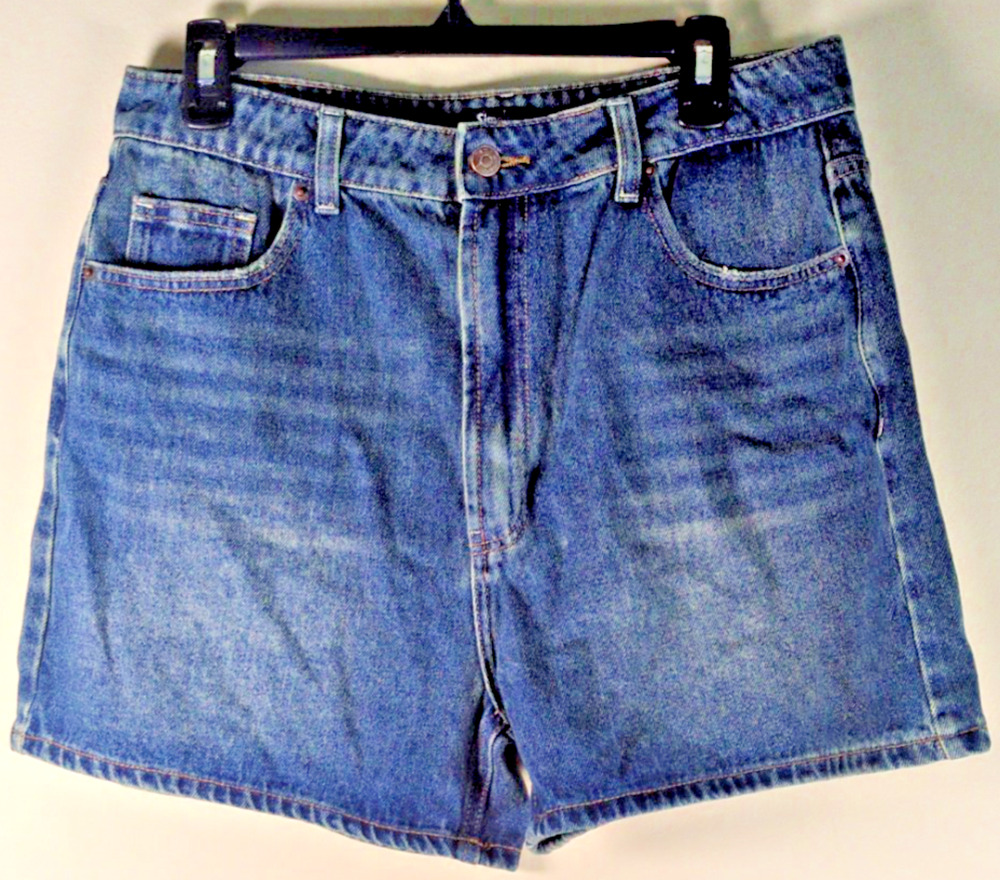 Simple Society Jean Shorts Juniors 13/31 Blue Faded Denim Medium Wash Summer